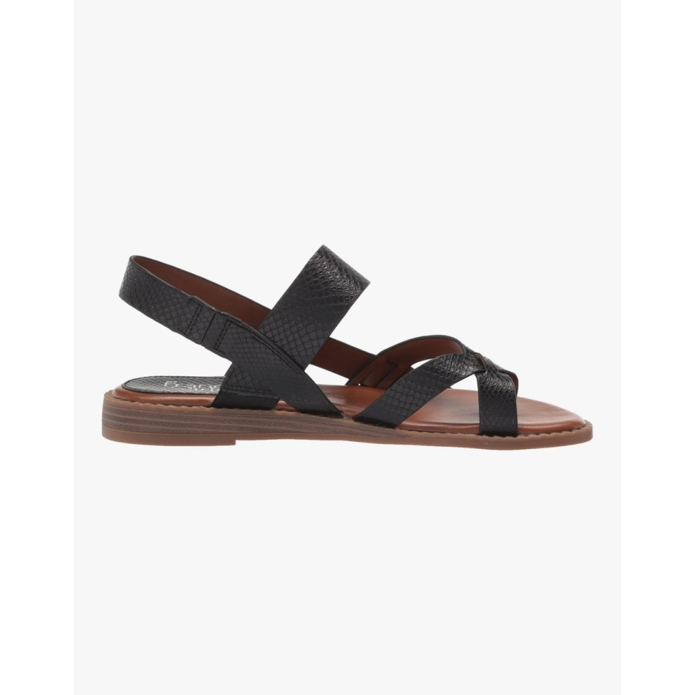 Franco Sarto Women's BLACK SNAKE Flat Slingback Sandal Flip Flops - 7 M - Picture 5 of 14